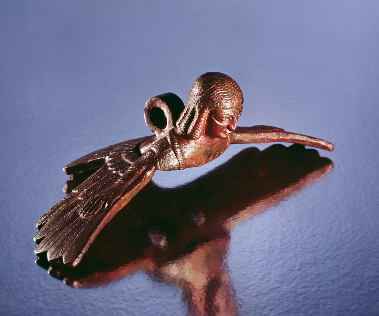 Rukojeť kotle, pták s trupem ženy (bronz) od Scythian