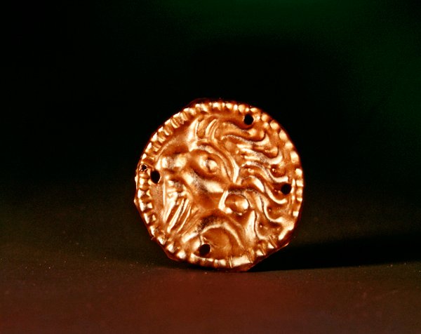 Plaketa s vyobrazením vousatého Skytha (zlato) od Scythian