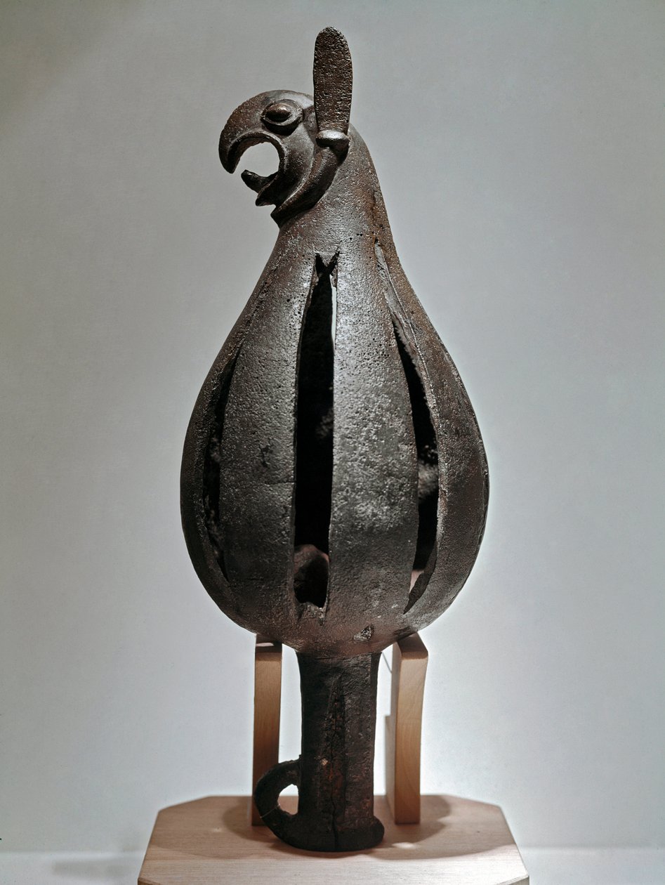 Umění Skythian (skytská civilizace nebo Skythia): ozdoba ve tvaru griffona s hlavou orla. Bronzový předmět, z 2. poloviny 7. století př. Kr. Petrohrad, Ermitáž muzeum od Scythian