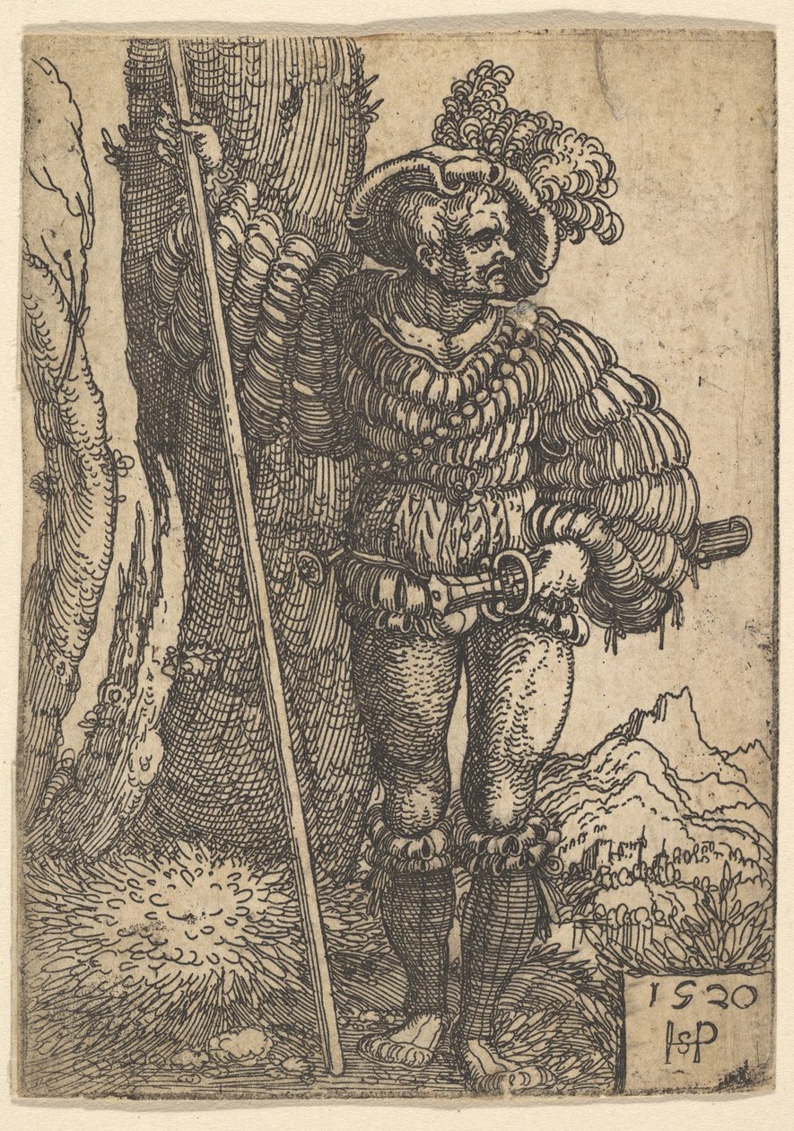 Lansquenet, 1520. od Sebald Beham