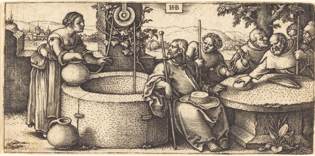 Kristus a žena Samaří od Sebald Beham