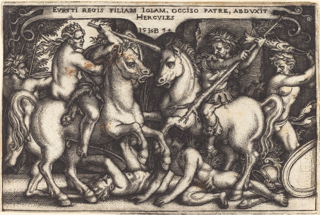 Herkules a Iole od Sebald Beham