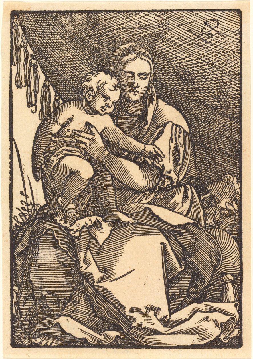 Madonna a dítě pod baldachýnem od Sebald Beham