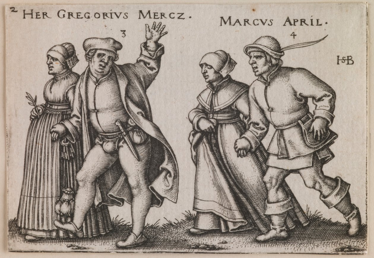 „Březen a duben“ ze série „Sedlácké hody aneb Dvanáct měsíců“ od Sebald Beham