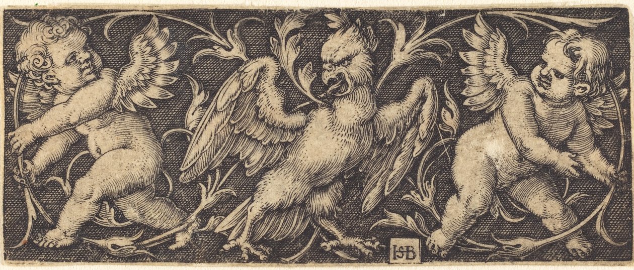 Ornament s Orlem a dvěma génii od Sebald Beham