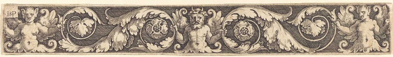 Ornament s jedním mužským a dvěma ženskými postavami od Sebald Beham
