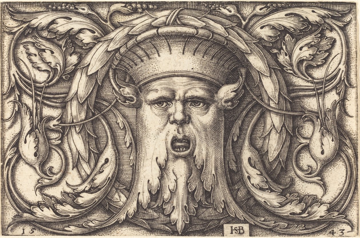 Ornament s maskou od Sebald Beham