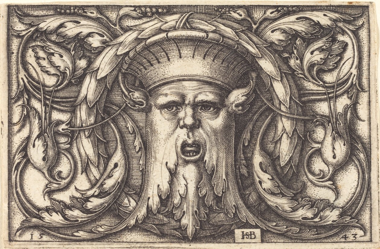 Ornament s maskou od Sebald Beham