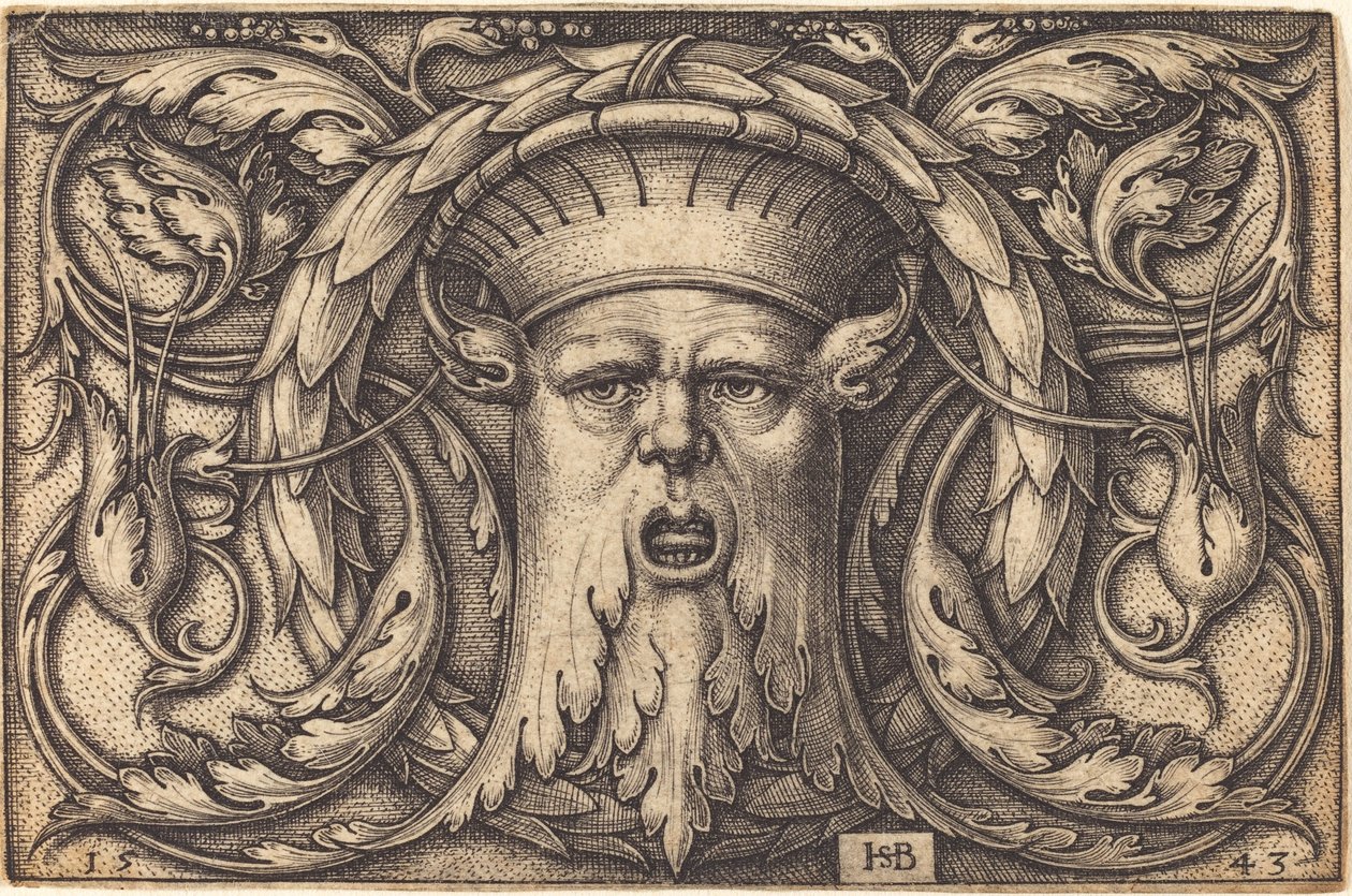 Ornament s maskou od Sebald Beham