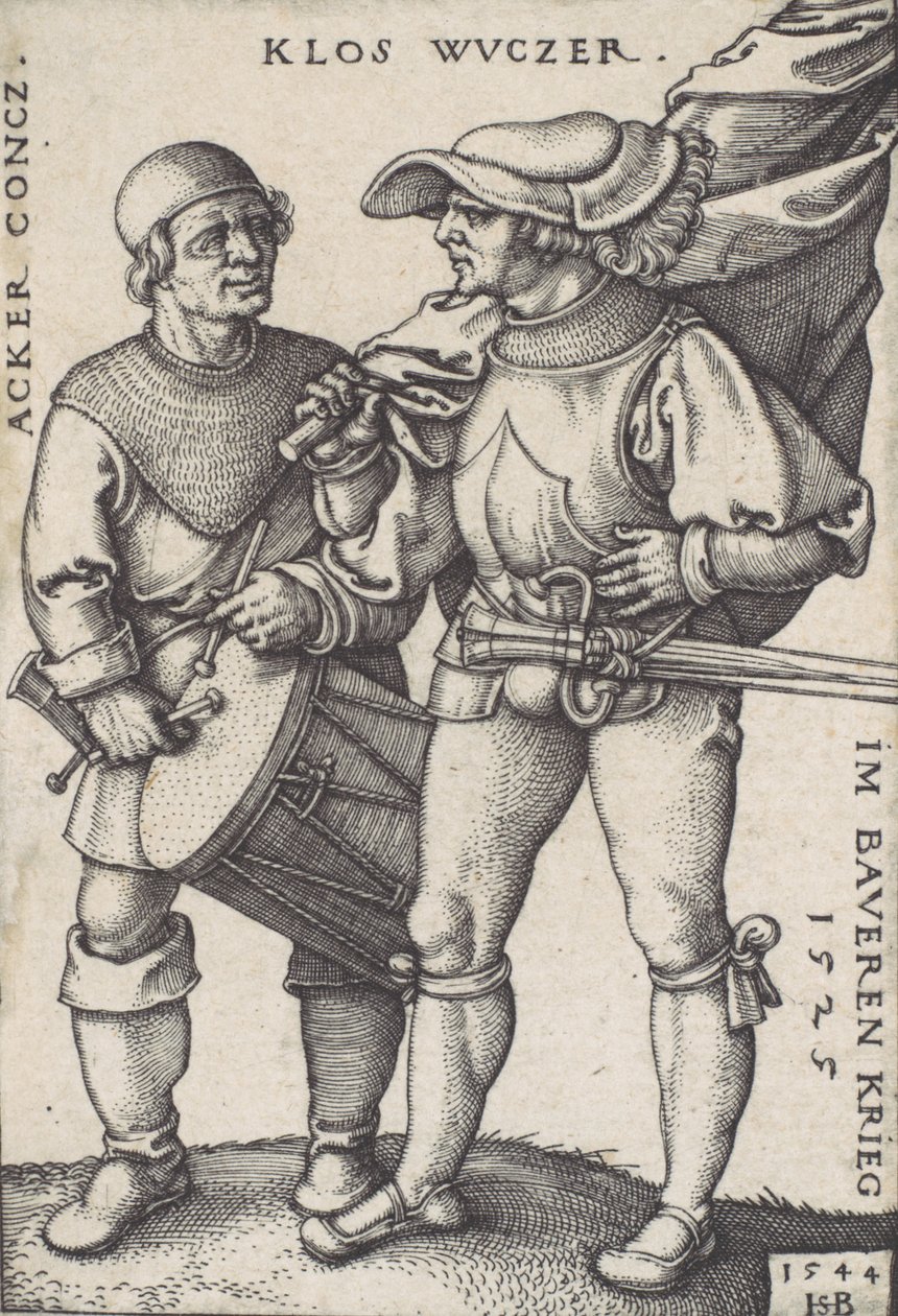 Standardní nosič a bubeník, 1544. od Sebald Beham