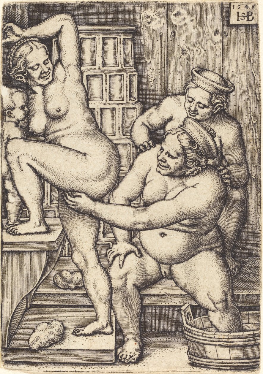 Tři ženy koupání od Sebald Beham