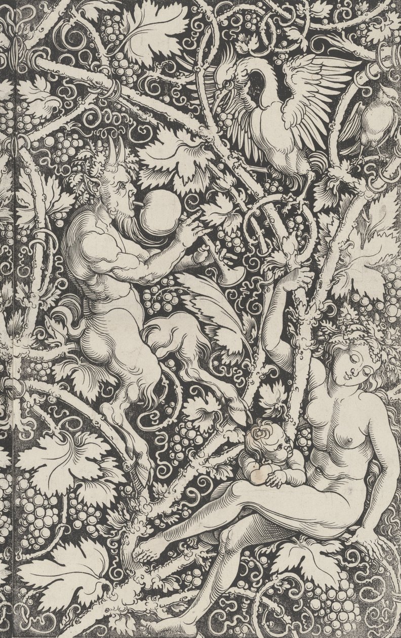 Tapeta s rodinou Satyr, 1515. od Sebald Beham