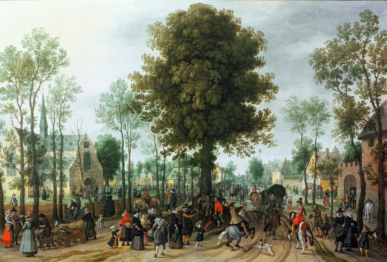 Frederick V. a jeho nevěsta Alžběta vstupují na Zeeland, květen 1613 od Sebastian Vrancx