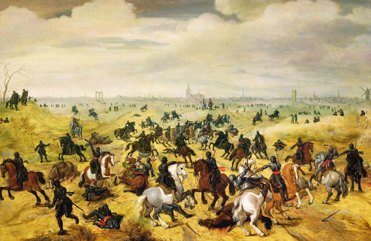 Bitva u Leckerbeetje, 1600 (panel) (pár 77047) od Sebastian Vrancx