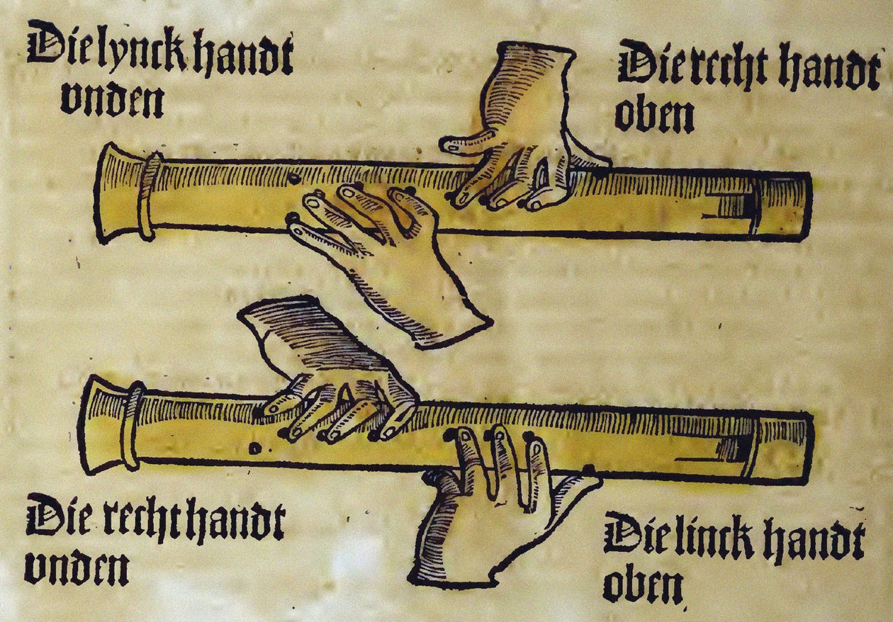 Recorder Duo (z Musica gotutscht od Sebastiana Virdunga) od Virdung, Sebastian (1465-1511) od Sebastian Virdung