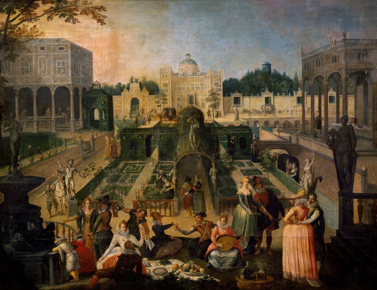 Svátek v parku vévody z Mantovy, c.1595 od Sebastian Vrancx