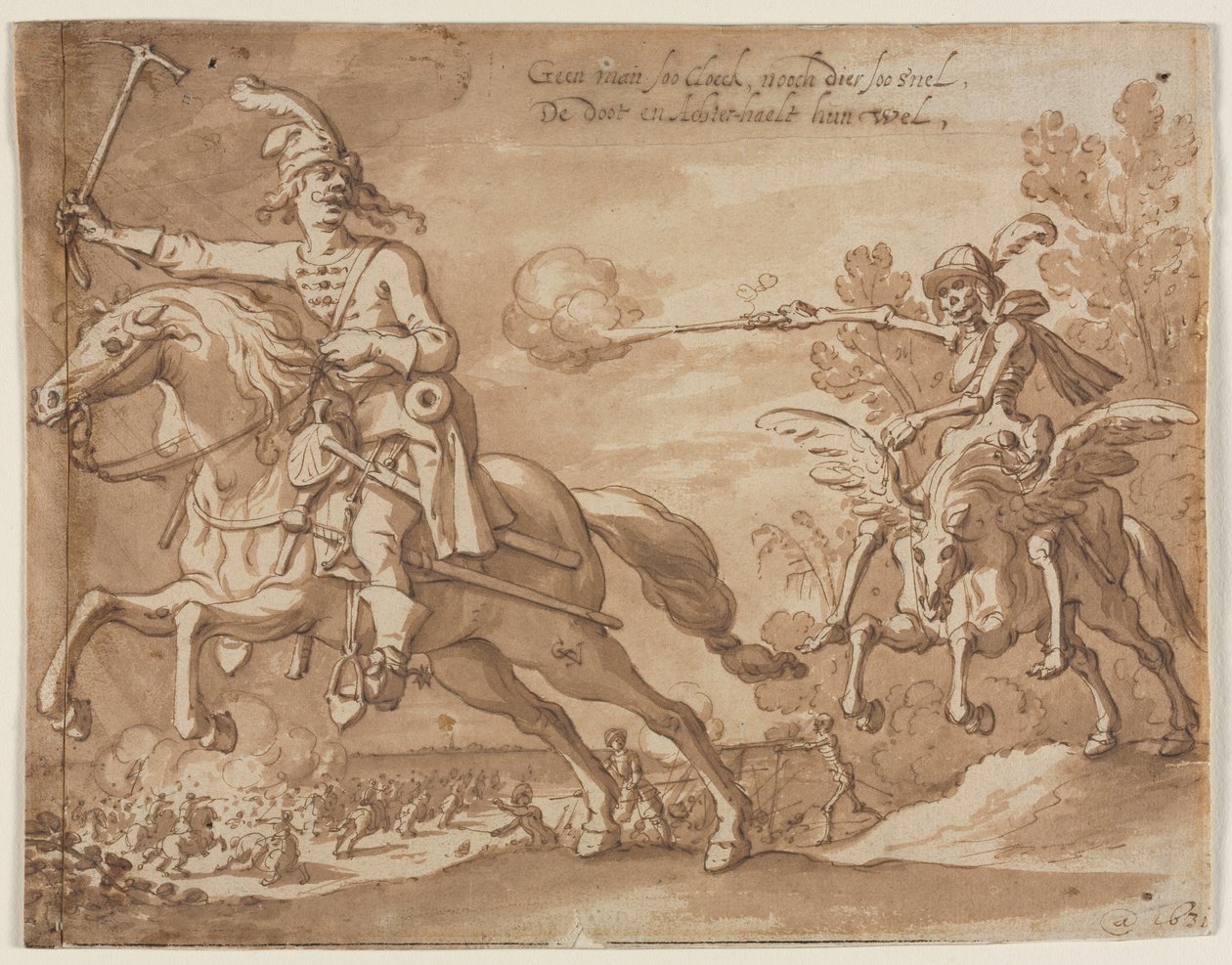 Smrt na koni honí létajícího rytíře, 1631. od Sebastian Vrancx