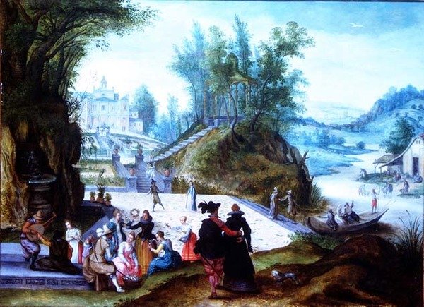 Měsíce květen a červen s výhledem na capriccio na Villa Borghese od Sebastian Vrancx