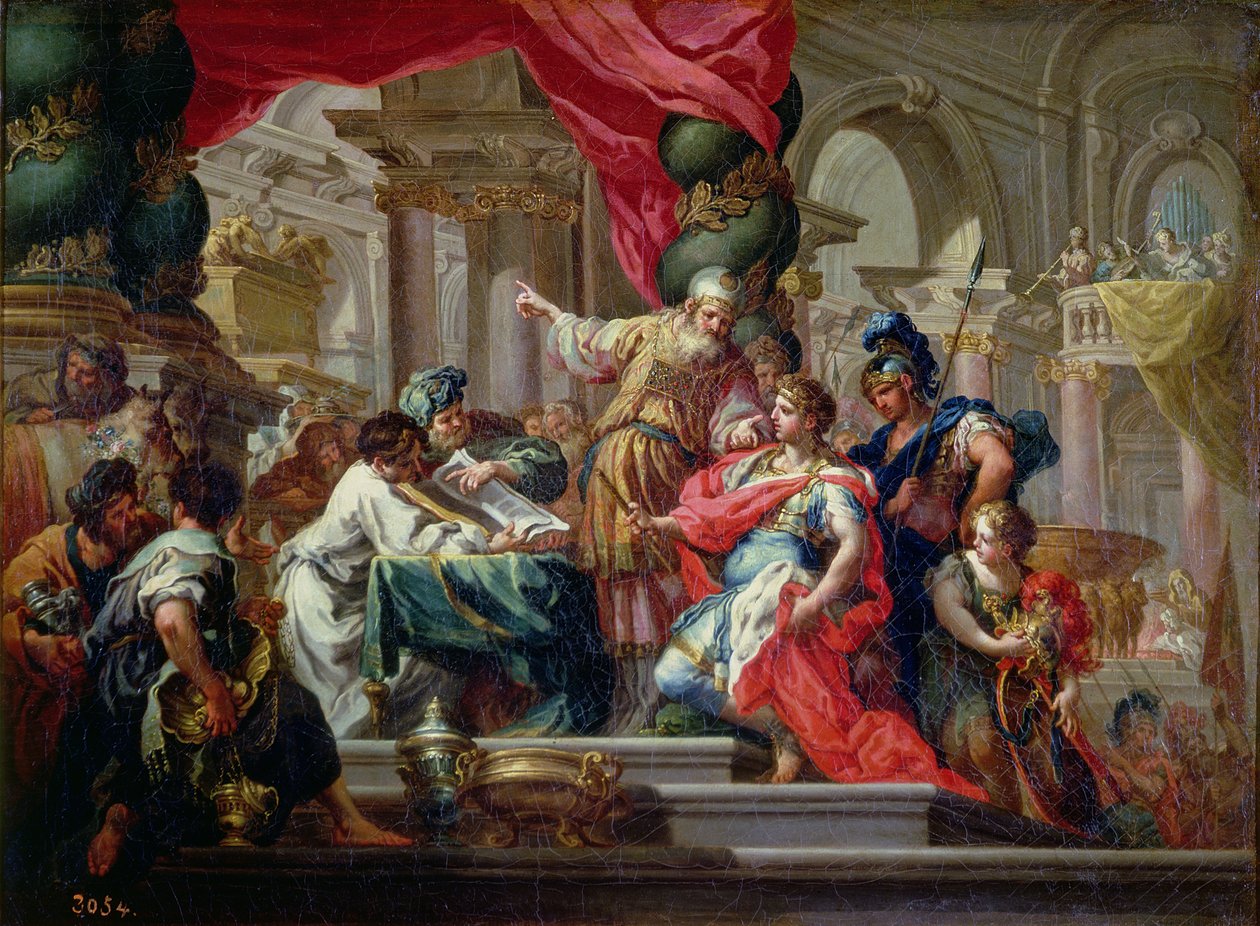 Alexandr Veliký v jeruzalémském chrámu, kolem roku 1750 od Sebastiano Conca