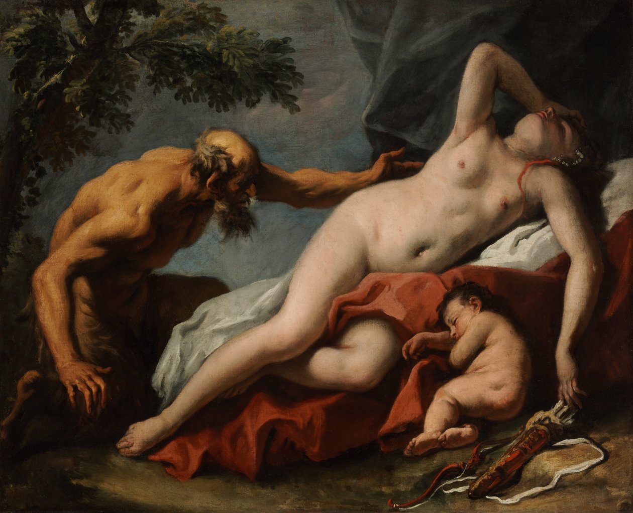 Venuše a Satyr od Sebastiano Ricci