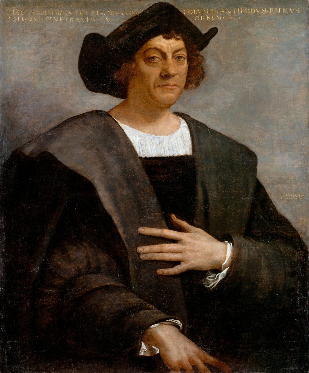 Portrét muže, údajně Kryštofa Kolumba od Sebastiano del Piombo