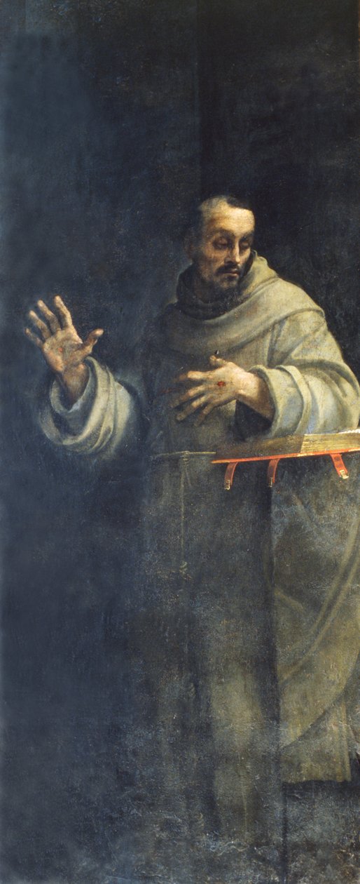 Svatý František z Assisi, asi 1510-20s od Sebastiano del Piombo