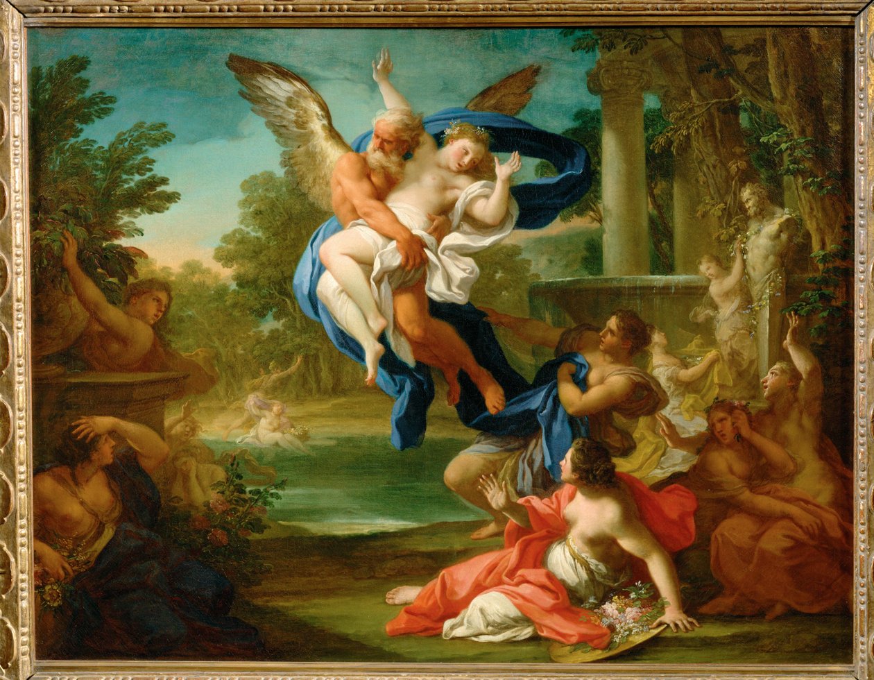 Boree enlevant Orythyie - Znásilnění Oreithie Boreasem... od Sebastiano Conca