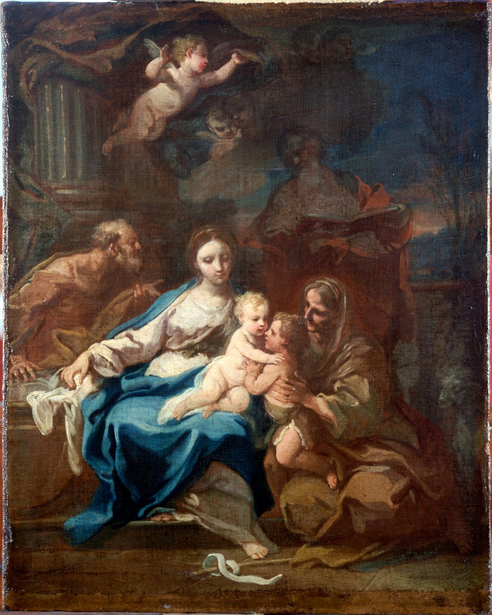 Heilige Familie mit St. Anna, dem Täufer und Zacharias od Sebastiano Conca