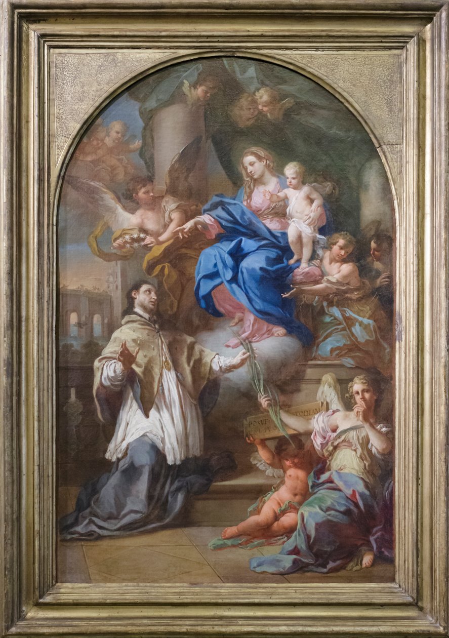 Madona s dítětem a svatým Janem Nepomuckým od Sebastiano Conca