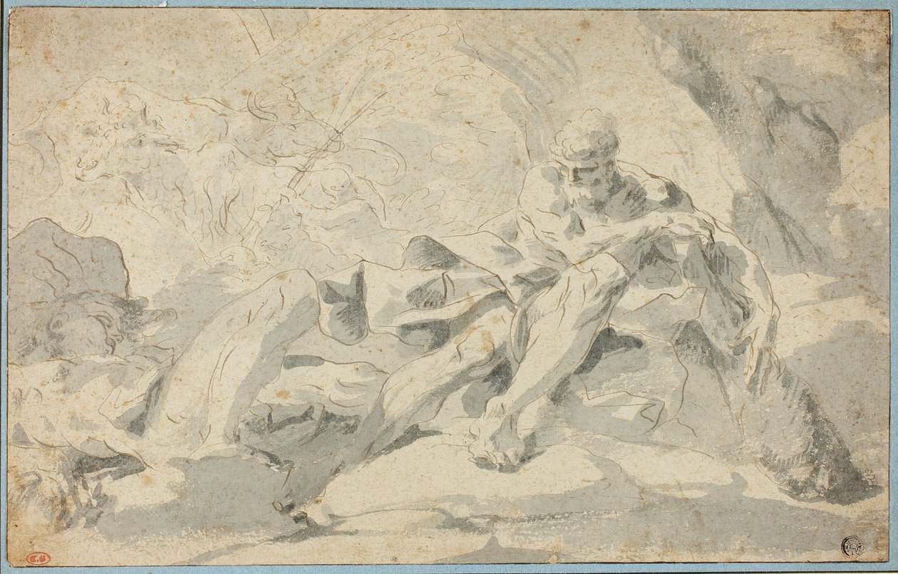 Herkules a Cacus od Sebastiano Galeotti