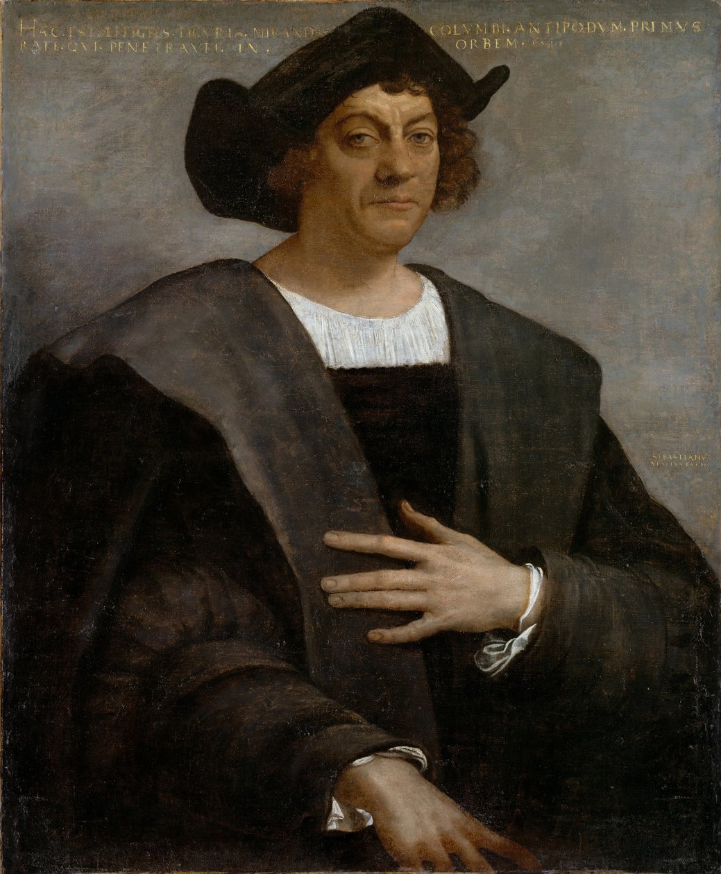 Portrét Kryštofa Kolumba, 1519 od Sebastiano Piombo del