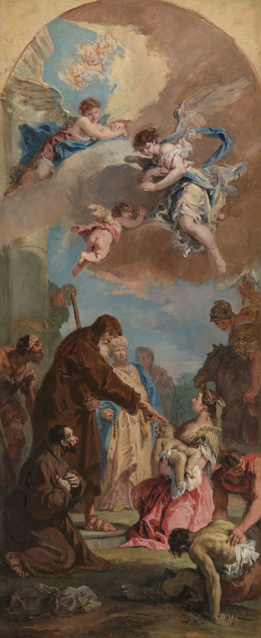 Zázrak svatého Františka z Paoly od Sebastiano Ricci