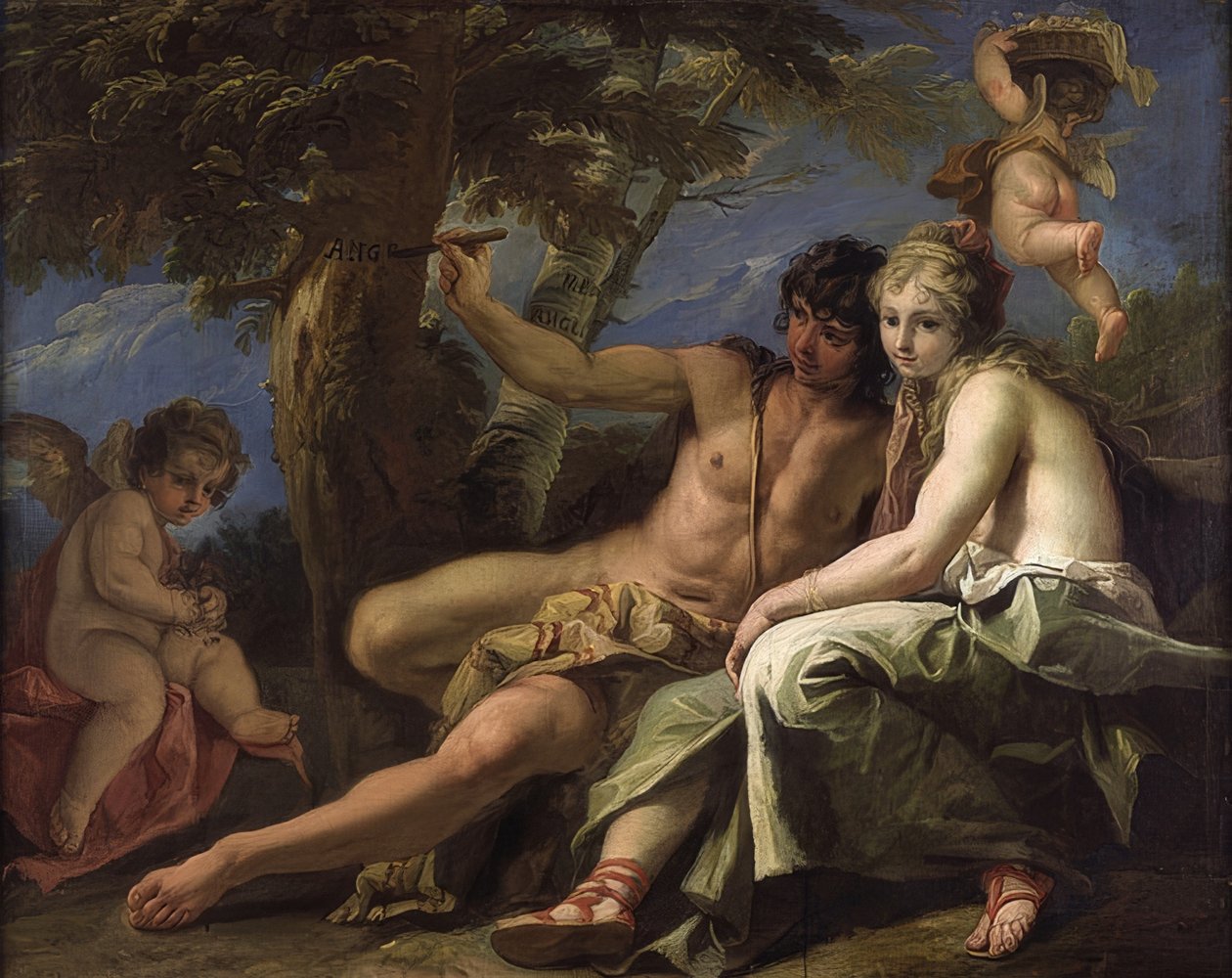 Angelika a Medoro. 1716 od Sebastiano Ricci