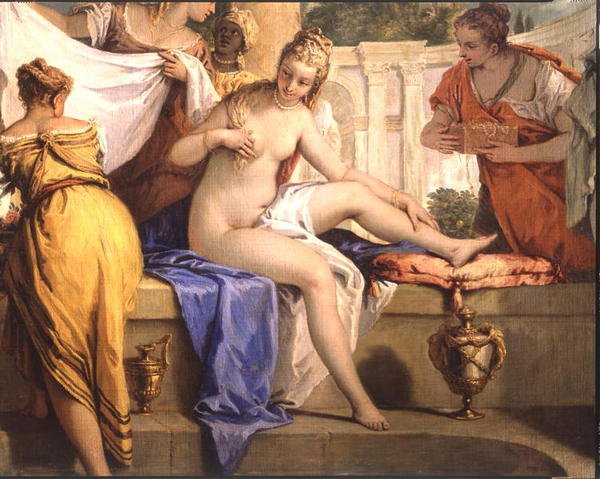 Bathsheba Bathing, c.1725 (olej na plátně) (detail 206172) od Sebastiano Ricci