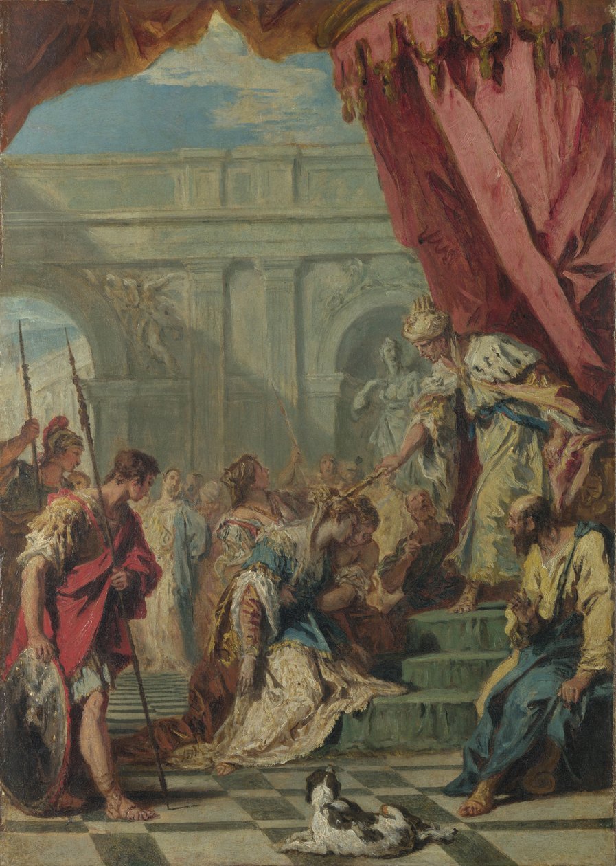 Ester před Ahasverem, asi 1730 od Sebastiano Ricci