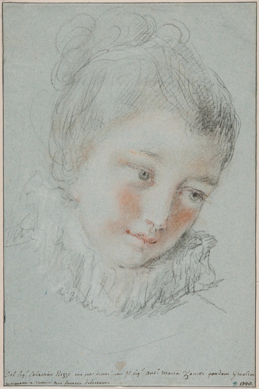 Hlava mladé ženy od Sebastiano Ricci