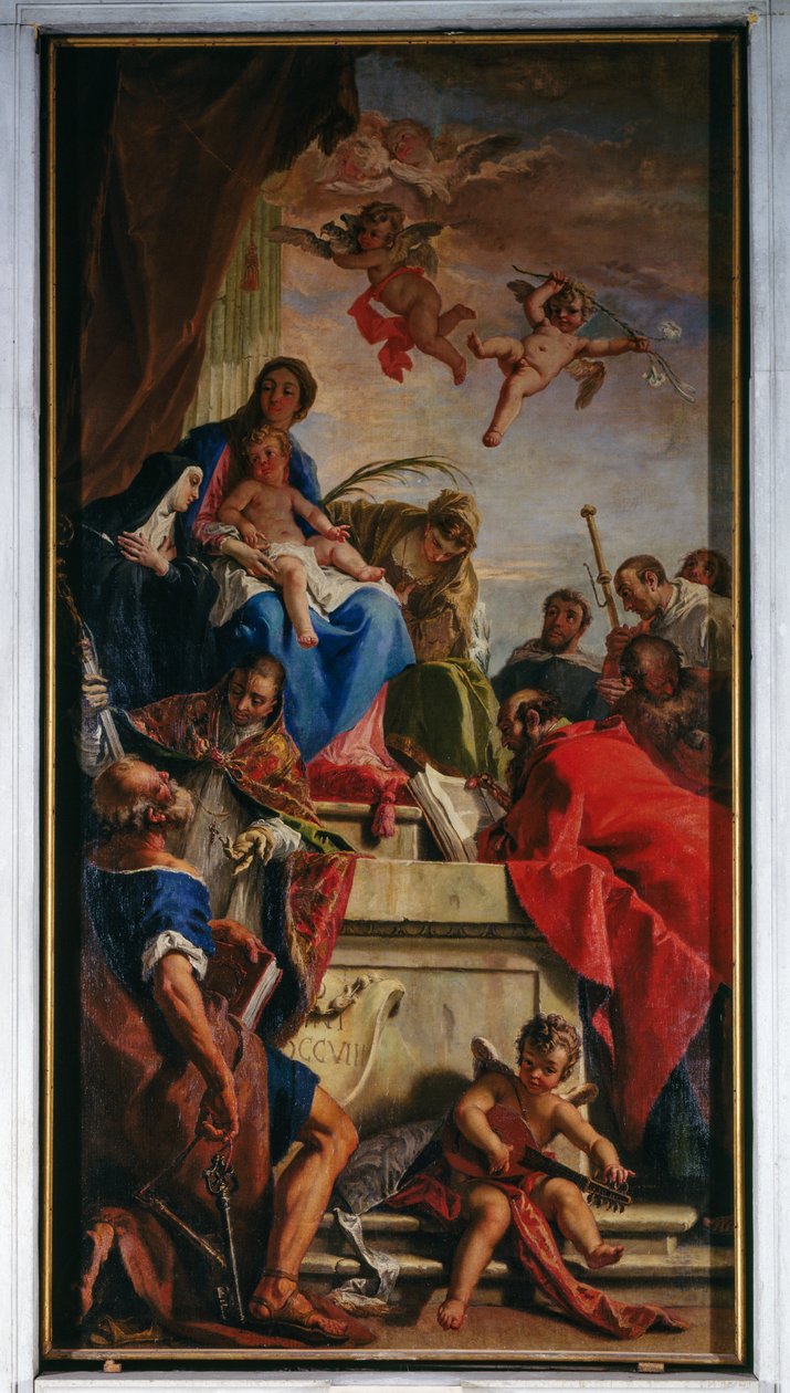 Panna Maria intronizovaná se svatými od Sebastiano Ricci