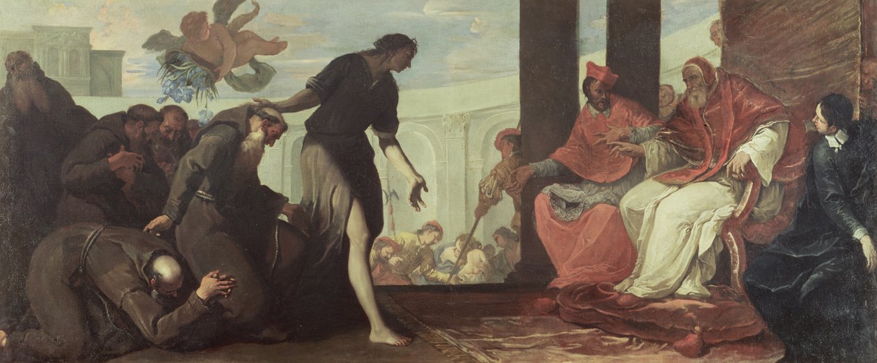 Pavel III. Schvalující Řád kapucínů od Sebastiano Ricci