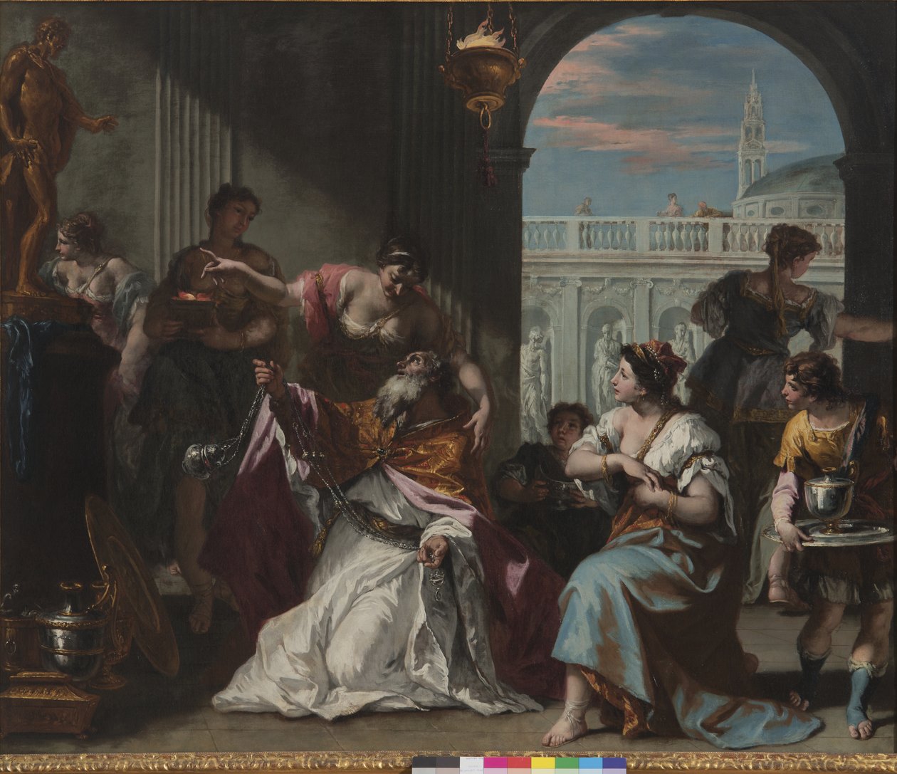 Šalomoun zbožňuje modly, kolem 1724 od Sebastiano Ricci