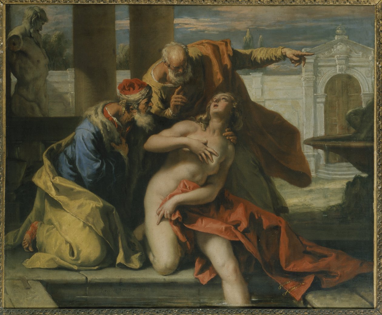 Susannah a starší (olej na plátně) od Sebastiano Ricci
