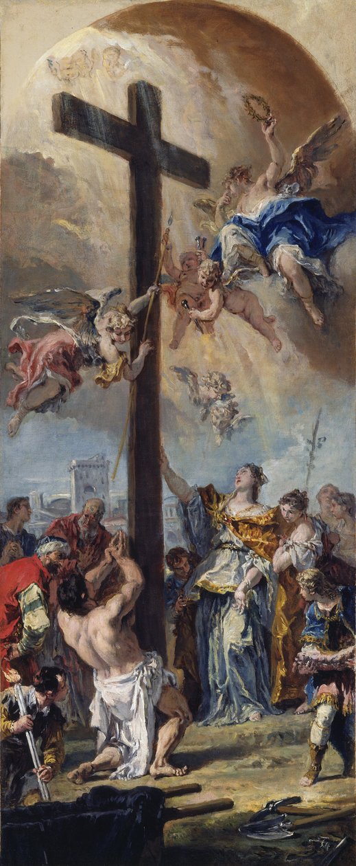 Povýšení pravého kříže od Sebastiano Ricci