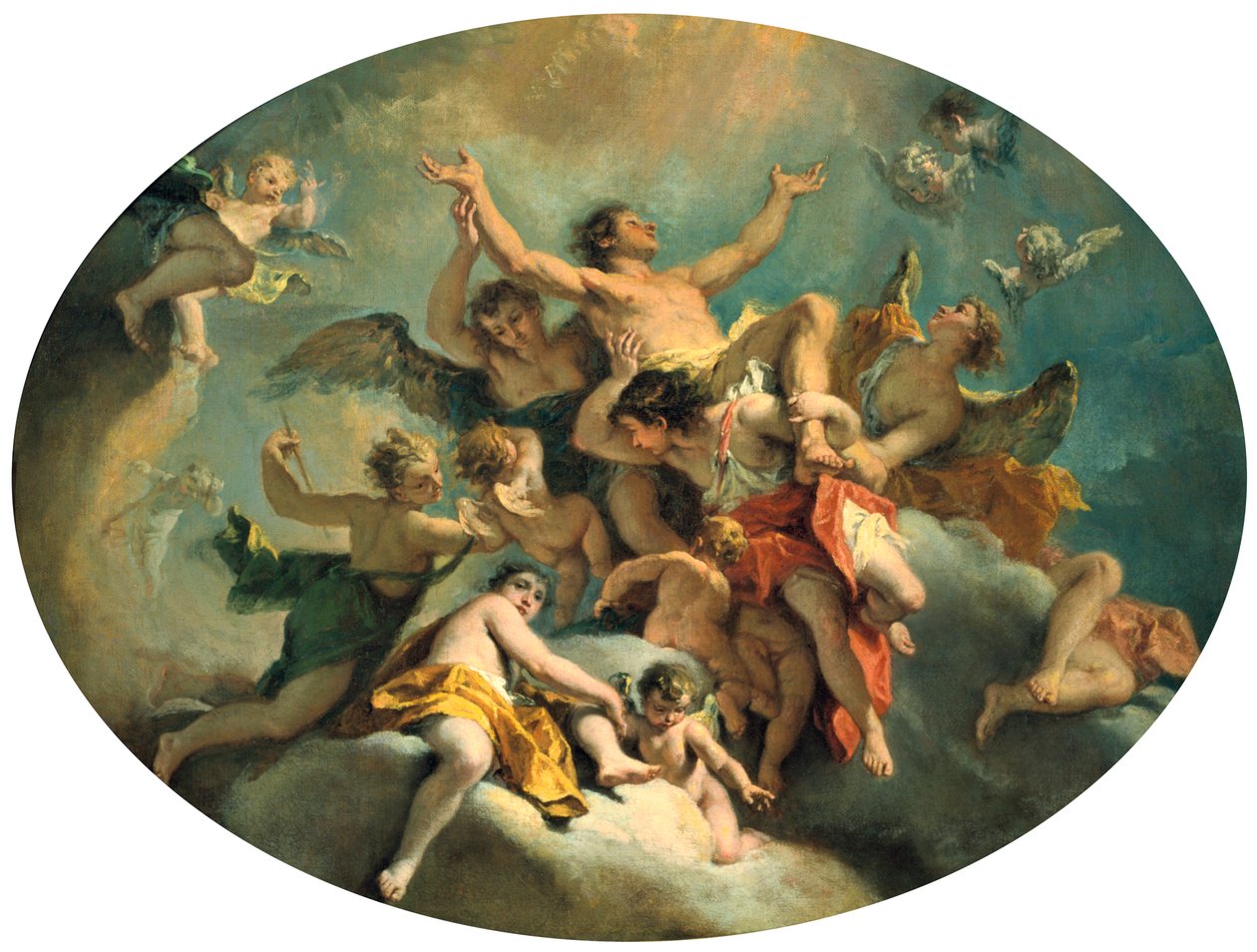 Oslava svatého Šebestiána, konec 17. začátek 18. století od Sebastiano Ricci