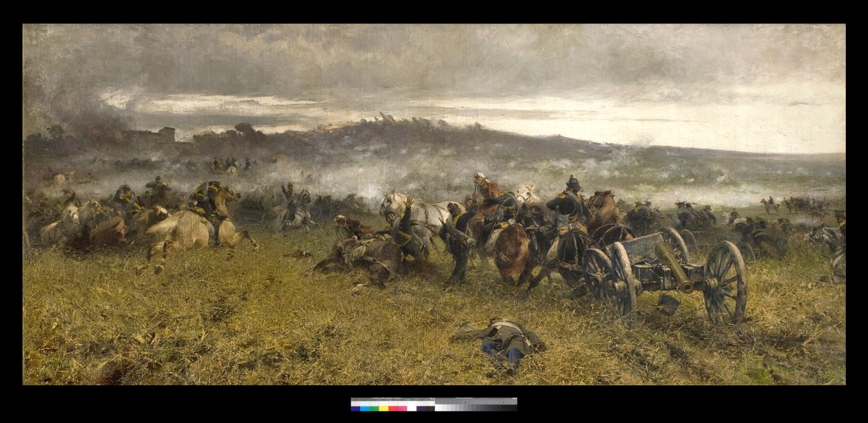Dělostřelectvo během bitvy o San Martino, 1887 od Sebastiano de Albertis