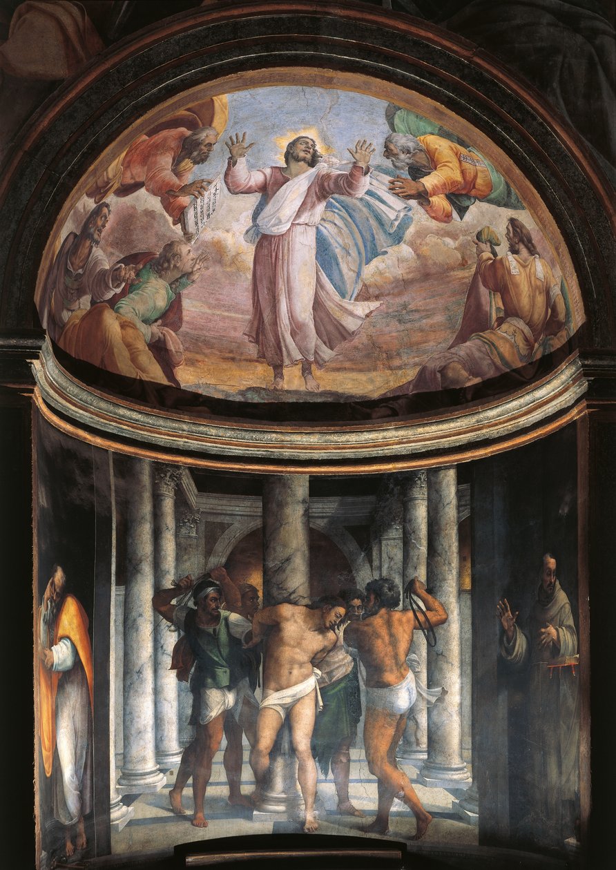 Bičování Krista (freska) od Sebastiano del (c.1485 1547) Piombo