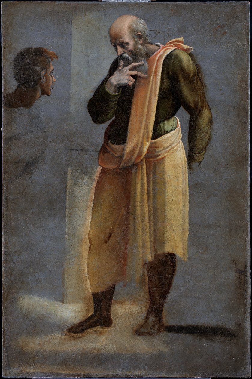 Navštívení - svatý Zachariáš od Sebastiano del (c.1485-1547) Piombo