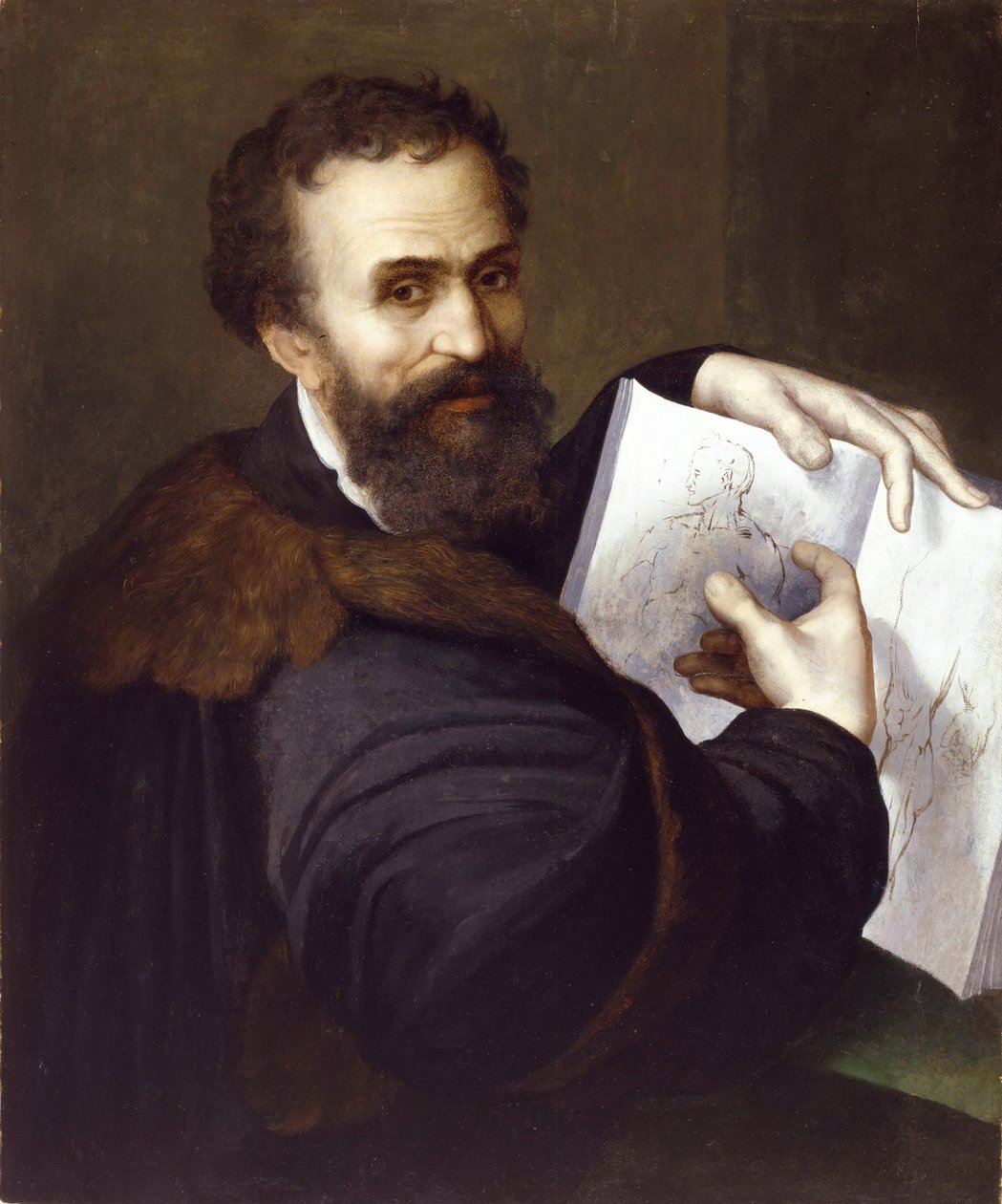 Michelangelo Buonarroti, kolem roku 1520 od Sebastiano del Piombo