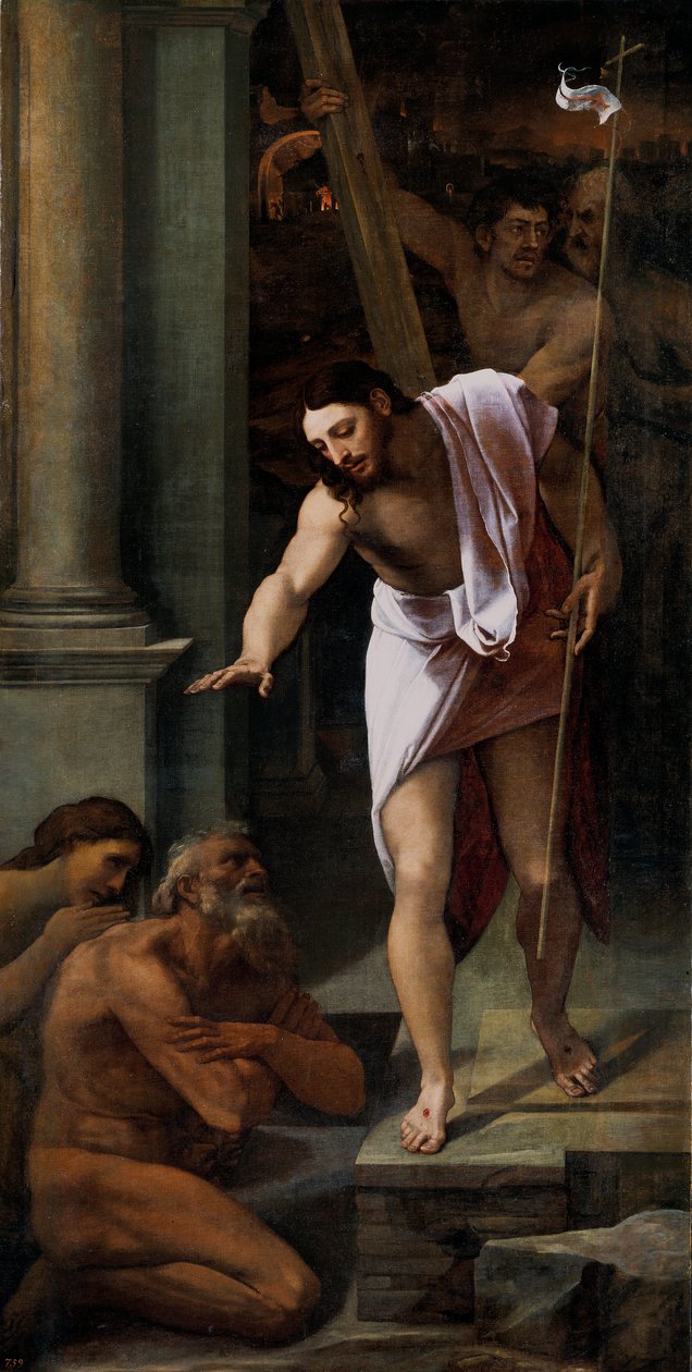 Španělsky: Bajada de Cristo al Limbo Kristův sestup do Limbu od Sebastiano del Piombo