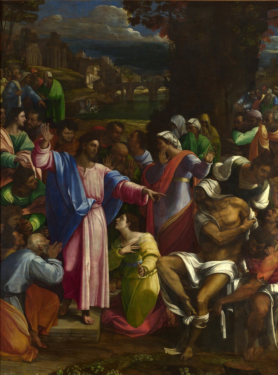 Vzkříšení Lazara, asi 1518 od Sebastiano del Piombo