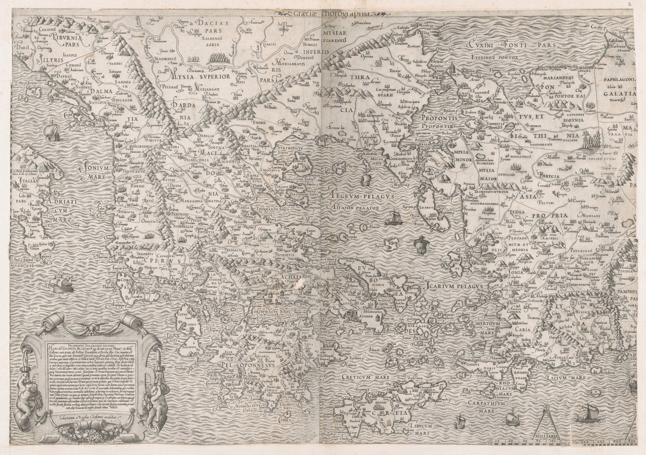 Zrcadlo římské velkoleposti: Mapa Řecka, polovina 16. stol., polovina 16. stol. od Sebastiano di Re