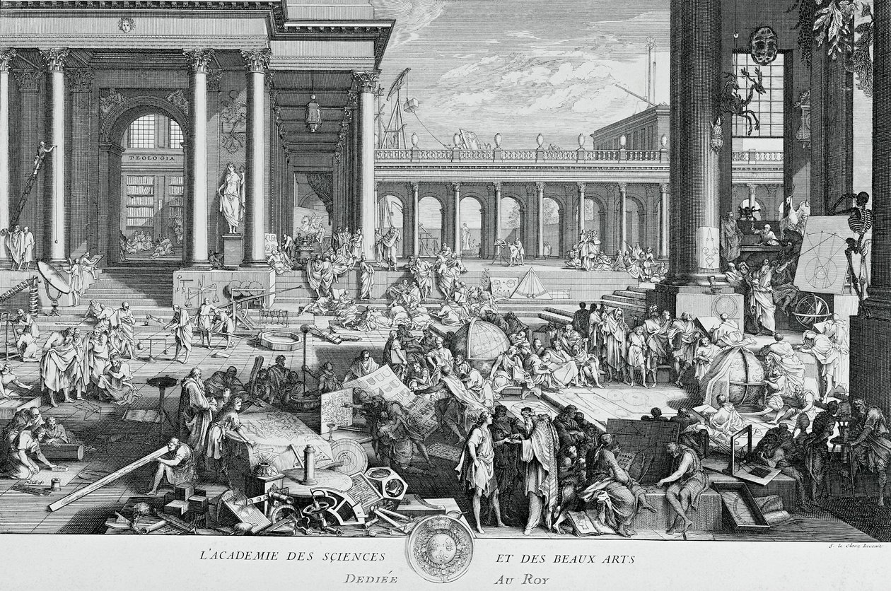 Akademie věd a výtvarných umění od Sebastien I Le Clerc